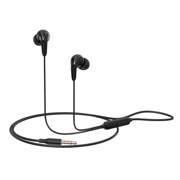 CELEBRAT earphones με μικρόφωνο G26, 3.5mm, 1.2m, μαύρα