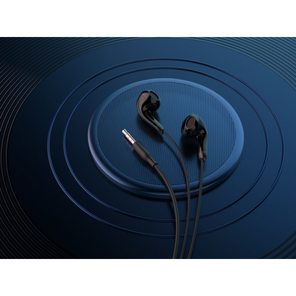CELEBRAT earphones με μικρόφωνο G27, 3.5mm, 1.2m, μαύρα CELEBRAT earphones με μικρόφωνο G27, 3.5mm, 1.2m, μαύρα