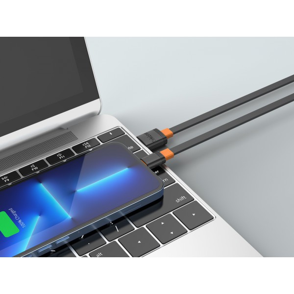 CELEBRAT καλώδιο Lightning σε USB CB-33L, flat, 2.4A, 1m, μαύρο CELEBRAT καλώδιο Lightning σε USB CB-33L, flat, 2.4A, 1m, μαύρο