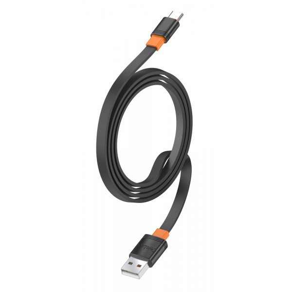 CELEBRAT καλώδιο USB-C σε USB CB-33C, flat, 3A, 1m, μαύρο CELEBRAT καλώδιο USB-C σε USB CB-33C, flat, 3A, 1m, μαύρο