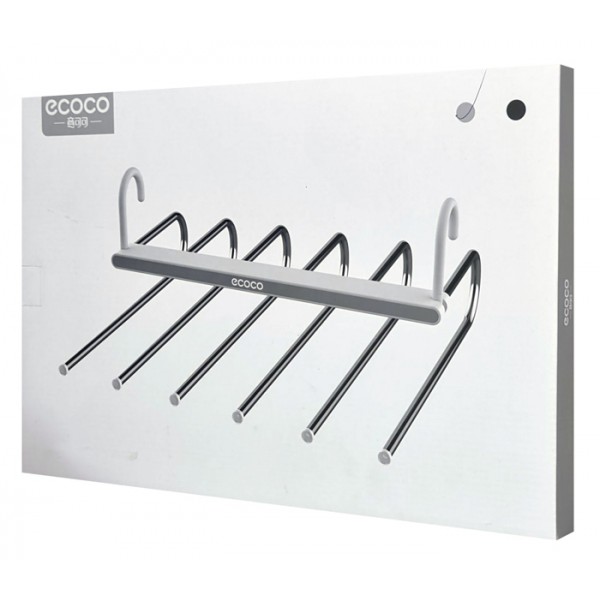 ECOCO κρεμάστρα ντουλάπας E2020 για παντελόνια, 6 θέσεων, γκρι ECOCO κρεμάστρα ντουλάπας E2020 για παντελόνια, 6 θέσεων, γκρι