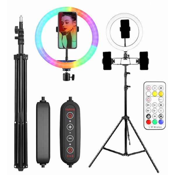 Φωτιστικό δαχτυλίδι LED ZD67D με τρίποδα, Φ30cm, 11W, RGB Φωτιστικό δαχτυλίδι LED ZD67D με τρίποδα, Φ30cm, 11W, RGB