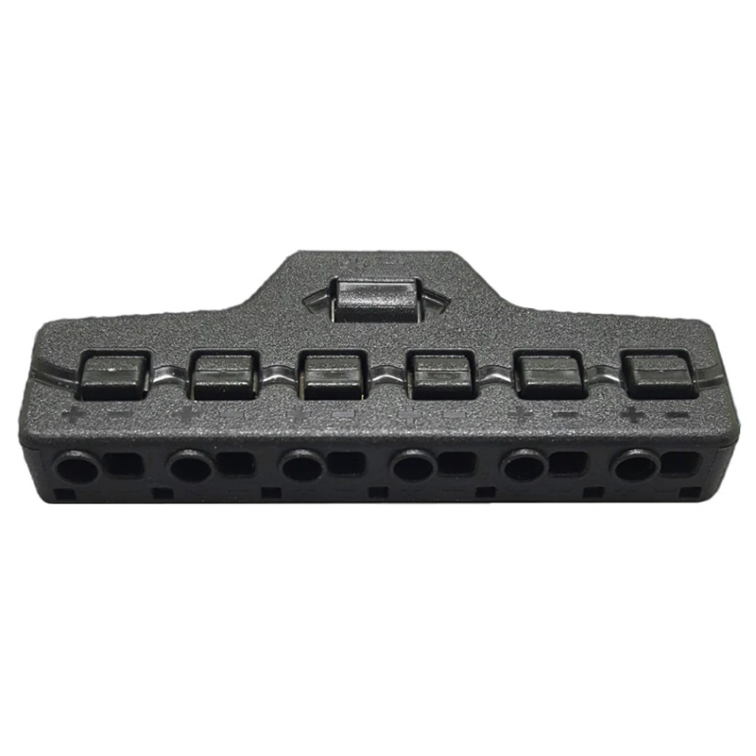 Splitter block TOOL-0095 για LED καλωδιοταινίες, 6-port, μαύρο