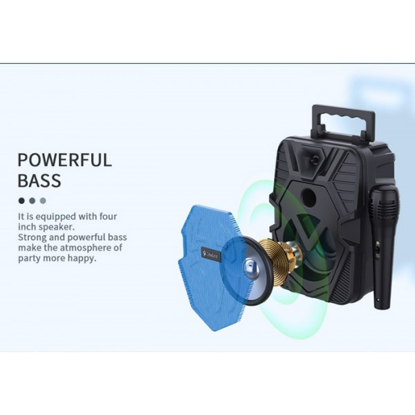 CELEBRAT φορητό ηχείο OS-06 με μικρόφωνο, 5W, 1200mAh, Bluetooth, μαύρο CELEBRAT φορητό ηχείο OS-06 με μικρόφωνο, 5W, 1200mAh, Bluetooth, μαύρο