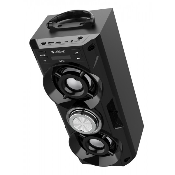 CELEBRAT φορητό ηχείο OS-01, 10W, 1200mAh, Bluetooth, FM, LED, μαύρο CELEBRAT φορητό ηχείο OS-01, 10W, 1200mAh, Bluetooth, FM, LED, μαύρο