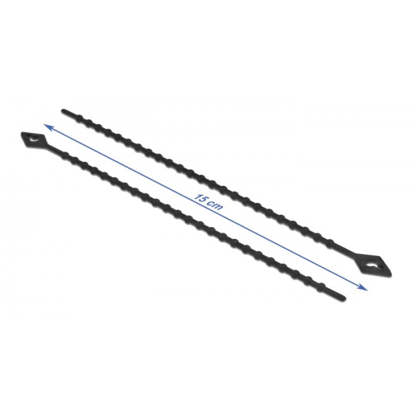 DELOCK reusable δεματικά καλωδίων 19568, 150x2.4mm, μαύρα, 100τμχ DELOCK reusable δεματικά καλωδίων 19568, 150x2.4mm, μαύρα, 100τμχ