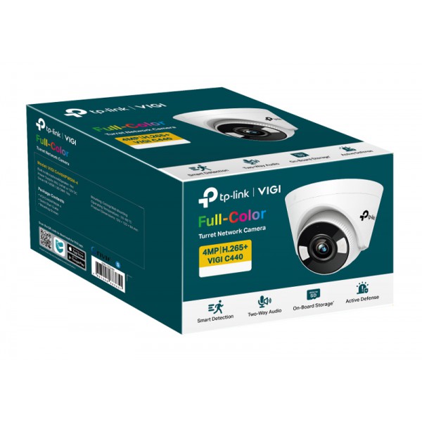 TP-LINK IP κάμερα VIGI C440, 4mm, 4MP, PoE, SD, Ver. 1.0