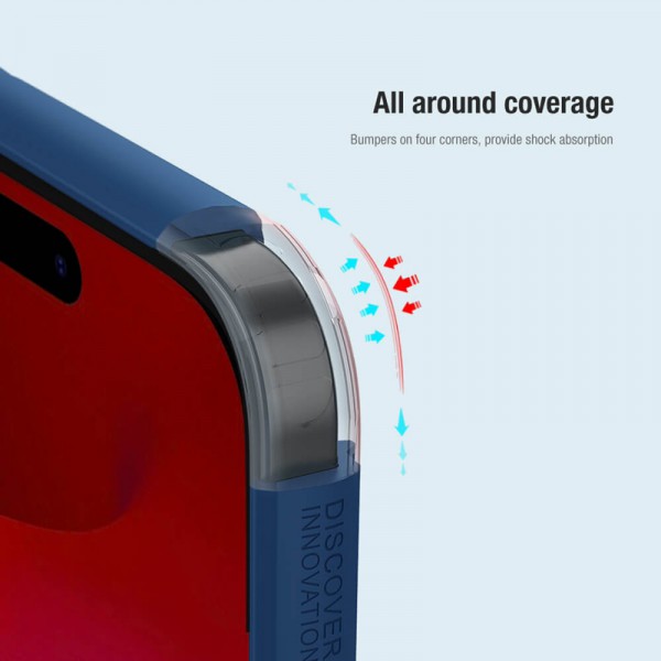 NILLKIN θήκη Super Frosted Shield Pro για iPhone 15 Pro, μπλε NILLKIN θήκη Super Frosted Shield Pro για iPhone 15 Pro, μπλε