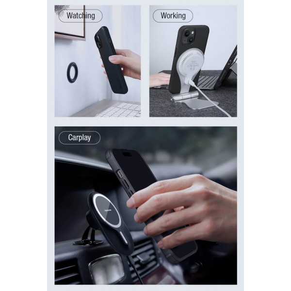 NILLKIN θήκη Super Frosted Shield Pro Magnetic για iPhone 15 Plus, μαύρη NILLKIN θήκη Super Frosted Shield Pro Magnetic για iPhone 15 Plus, μαύρη