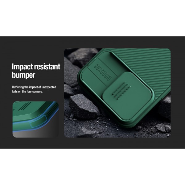NILLKIN θήκη CamShield Pro για iPhone 15 Pro, μπλε NILLKIN θήκη CamShield Pro για iPhone 15 Pro, μπλε