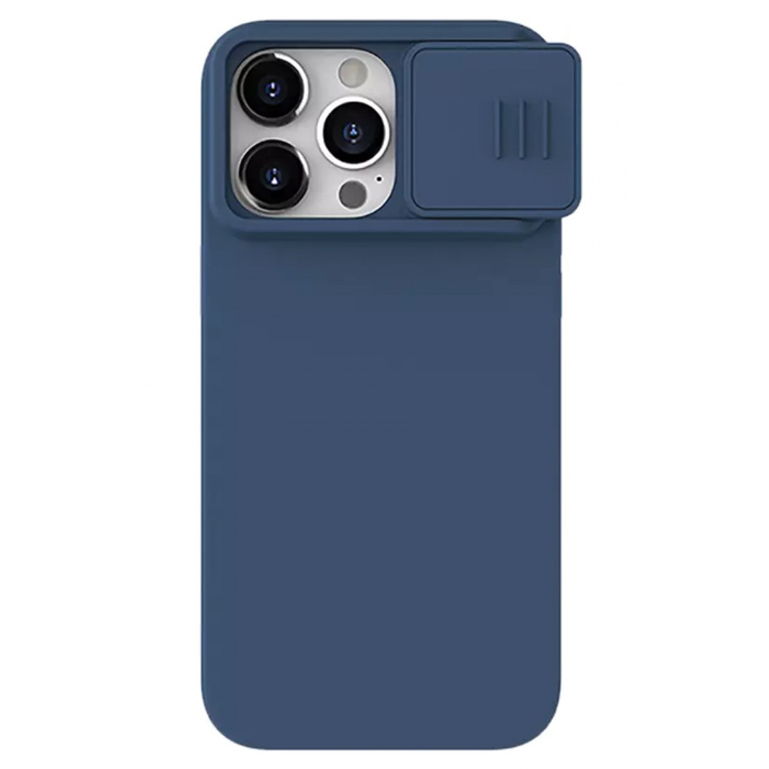 NILLKIN θήκη CamShield Silky Silicone για iPhone 15 Pro Max, μπλε NILLKIN θήκη CamShield Silky Silicone για iPhone 15 Pro Max, μπλε