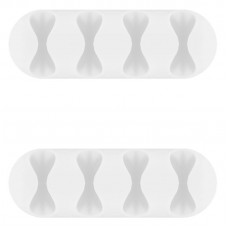 GOOBAY οργανωτές καλωδίων σιλικόνης 70400, 4 θέσεων, Φ6.2mm, λευκό, 2τμχ