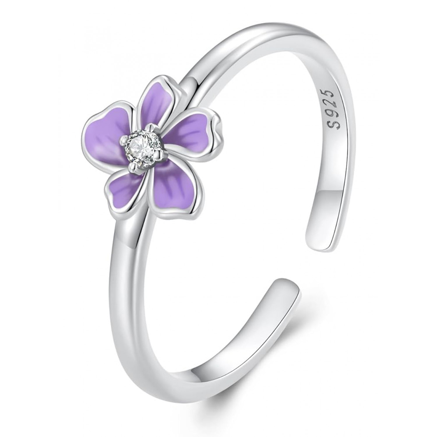 BAMOER δαχτυλίδι SCR976-E, κυβική ζιρκόνια, ανοιγόμενο, ασήμι 925, ασημί BAMOER δαχτυλίδι SCR976-E, κυβική ζιρκόνια, ανοιγόμενο, ασήμι 925, ασημί