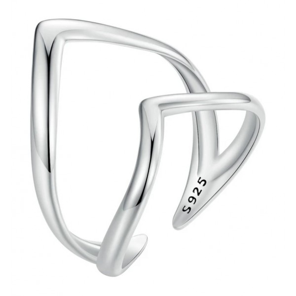 BAMOER δαχτυλίδι SCR981-E, ανοιγόμενο, ασήμι 925, ασημί BAMOER δαχτυλίδι SCR981-E, ανοιγόμενο, ασήμι 925, ασημί