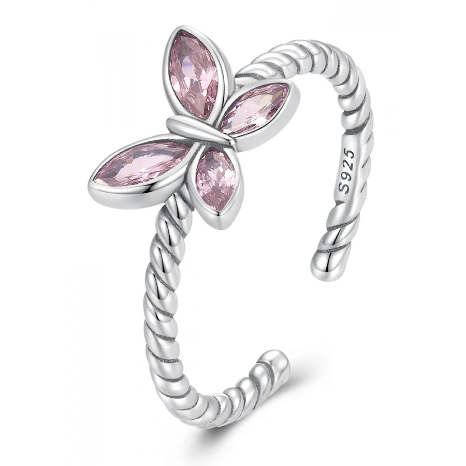 BAMOER δαχτυλίδι SCR872, κυβική ζιρκόνια, ανοιγόμενο, ασήμι 925, ασημί BAMOER δαχτυλίδι SCR872, κυβική ζιρκόνια, ανοιγόμενο, ασήμι 925, ασημί