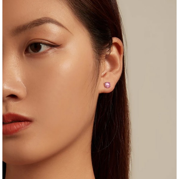 BAMOER σκουλαρίκια καρφωτά SCE1529-2 με φεγγαρόπετρα, ασήμι 925, ροζ BAMOER σκουλαρίκια καρφωτά SCE1529-2 με φεγγαρόπετρα, ασήμι 925, ροζ