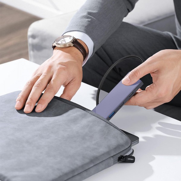 POWERTECH USB hub PTH-110, 4x θυρών, 10Gbps, USB-C σύνδεση, γκρι POWERTECH USB hub PTH-110, 4x θυρών, 10Gbps, USB-C σύνδεση, γκρι