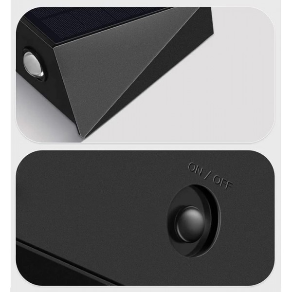 POWERTECH LED φωτιστικό τοίχου HLL-0129, ηλιακό, 1.5W, 6500K, 1300mAh