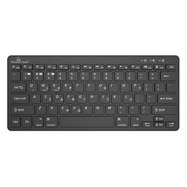POWERTECH ασύρματο πληκτρολόγιο PT-1153, 2.4GHz & Bluetooth, μαύρο POWERTECH ασύρματο πληκτρολόγιο PT-1153, 2.4GHz & Bluetooth, μαύρο