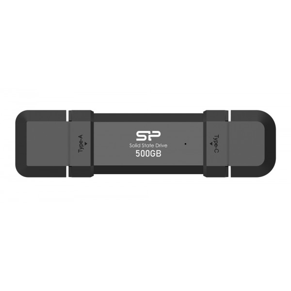 SILICON POWER USB Flash Drive DS72, USB/USB-C, 500GB 1050/850MBps, μαύρο SILICON POWER USB Flash Drive DS72, USB/USB-C, 500GB 1050/850MBps, μαύρο