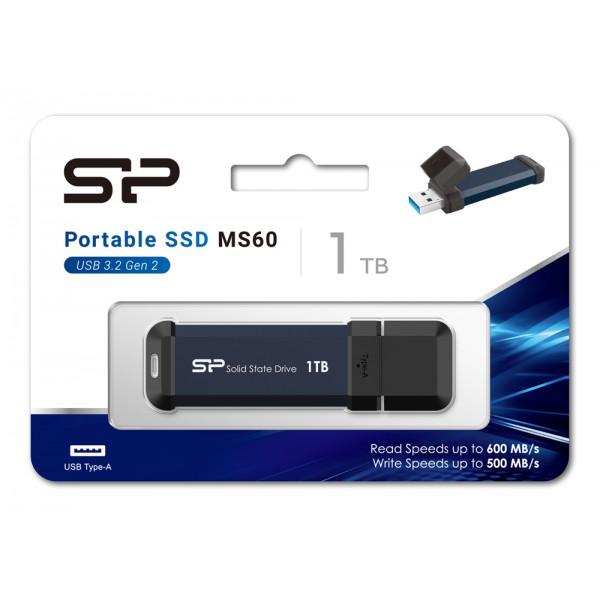 SILICON POWER USB Flash Drive MS60, 1TB, 600/500MBps, μπλε SILICON POWER USB Flash Drive MS60, 1TB, 600/500MBps, μπλε