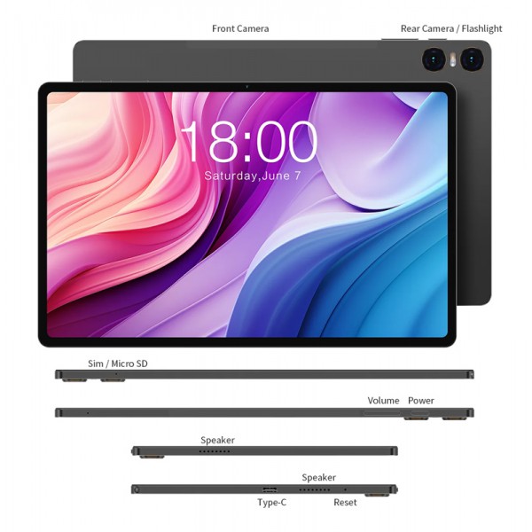 TECLAST tablet T40HD, 10.4" HD, 8/128GB, Android 13, 4G, 7200mAh, γκρι TECLAST tablet T40HD, 10.4" HD, 8/128GB, Android 13, 4G, 7200mAh, γκρι