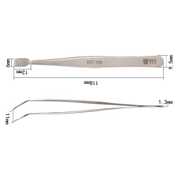 BEST Τσιμπίδα BST-36Α, Πλακέ