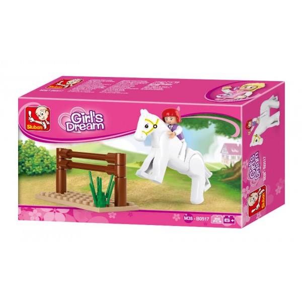 SLUBAN Τουβλάκια Girls Dream, Jumping Horse M38-B0517, 20τμχ