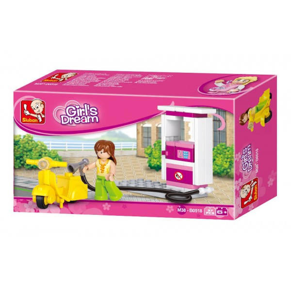 SLUBAN Τουβλάκια Girls Dream, Petrol Station M38-B0518, 37τμχ
