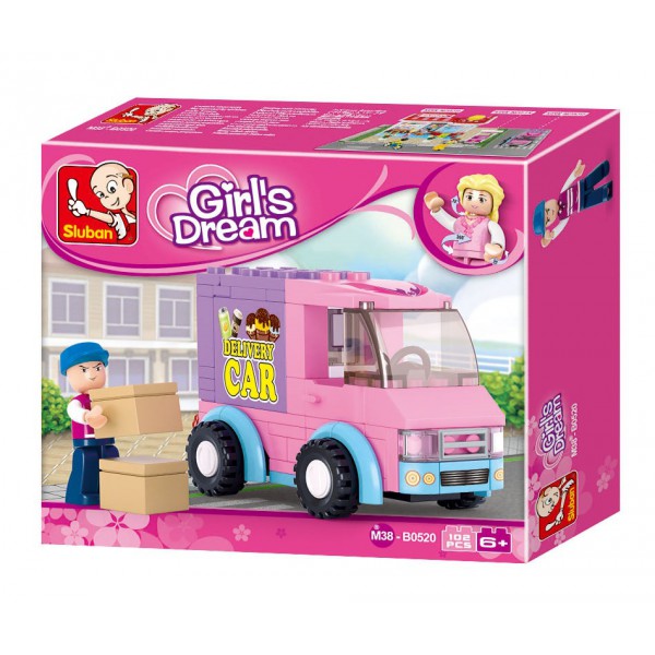 SLUBAN Τουβλάκια Girls Dream, Delivery Van M38-B0520, 102τμχ