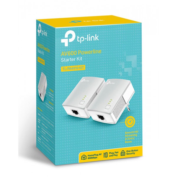 TP-LINK AV600 Powerline Starter Kit TL-PA4010 KIT, Ver. 3.0 TP-LINK AV600 Powerline Starter Kit TL-PA4010 KIT, Ver. 3.0