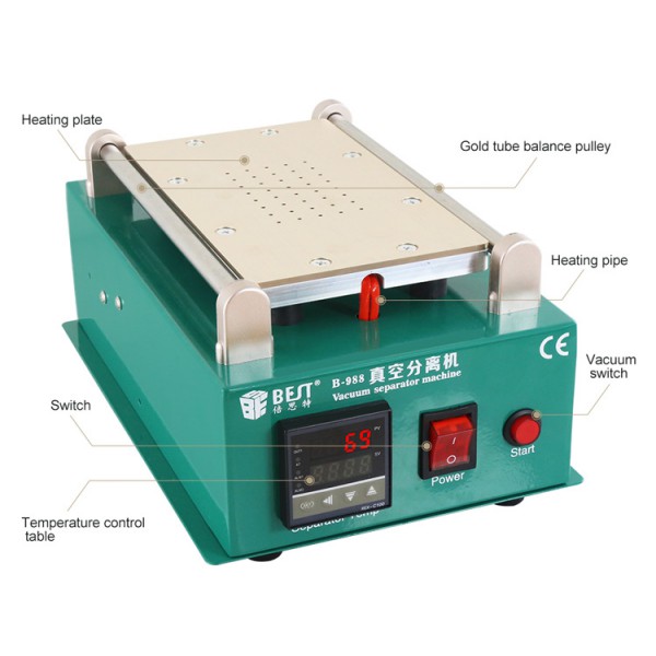 BEST Vacuum Seperator B-988, Temp control, 19 x 11 BEST Vacuum Seperator B-988, Temp control, 19 x 11