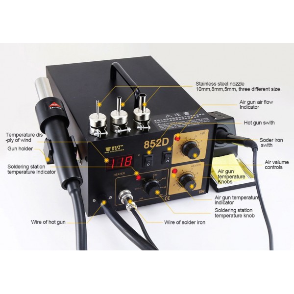 BEST BGA Rework station BST-852D 2 in 1, LED Display BEST BGA Rework station BST-852D 2 in 1, LED Display