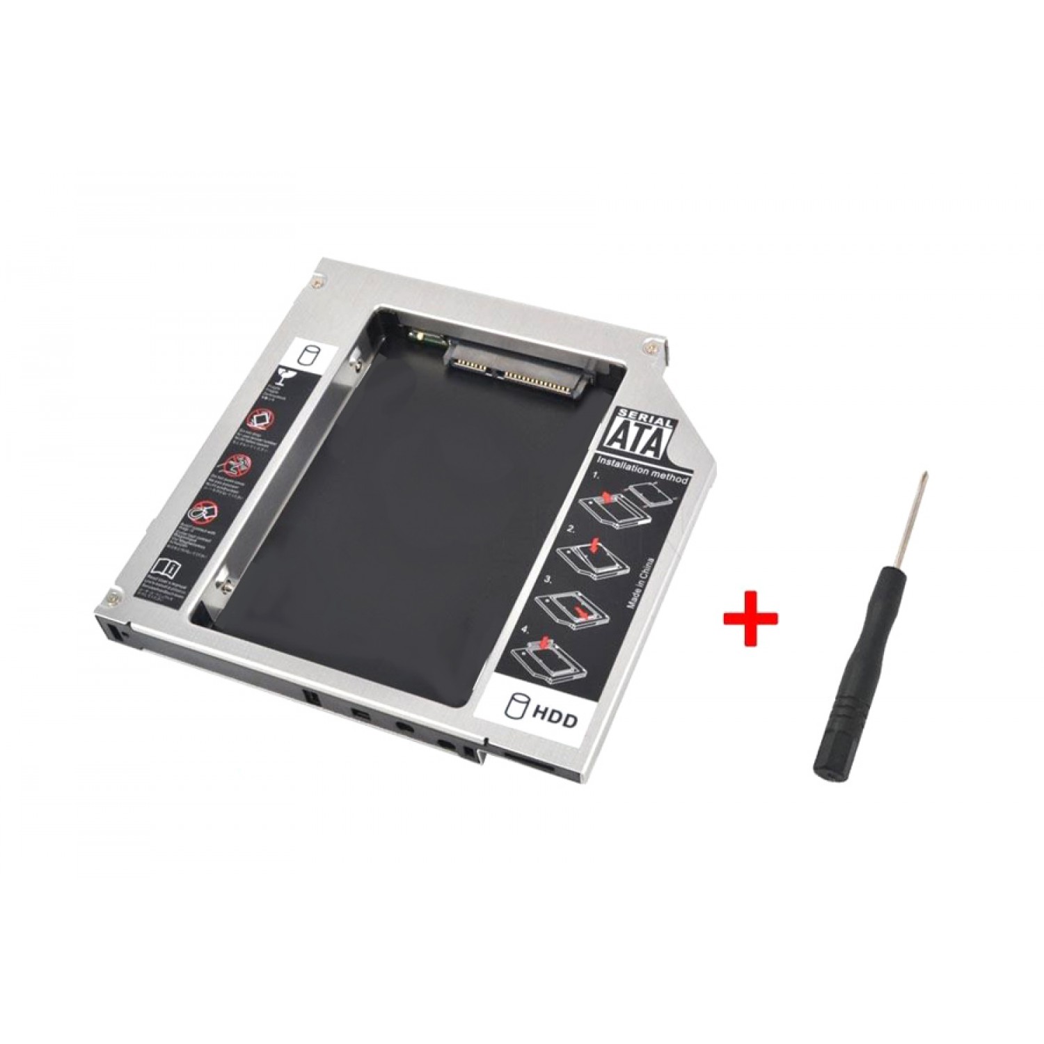 Θήκη σκληρού δίσκου HDD & SSD 2.5" PT-242, SATA, με ύψος 12.7mm