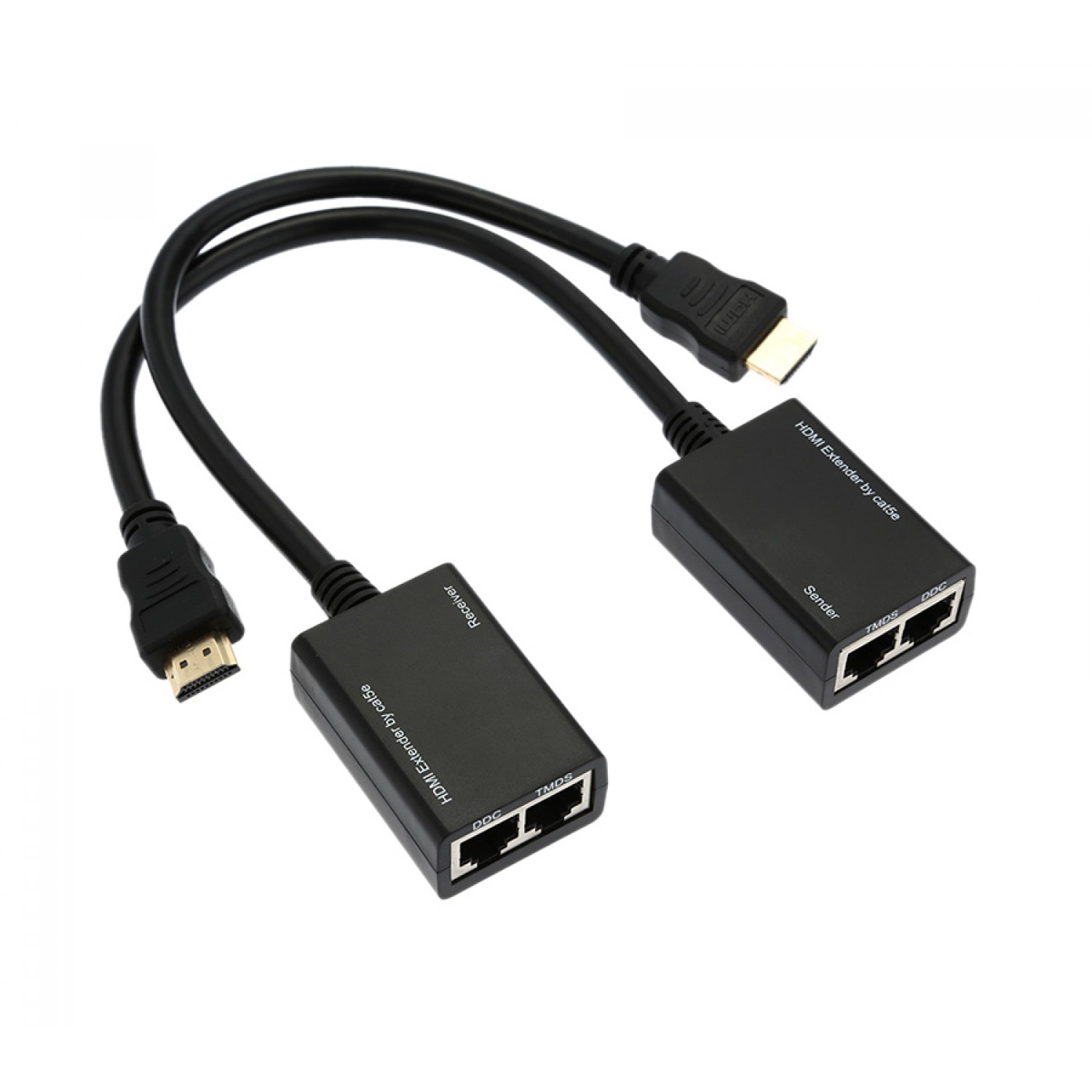 POWERTECH HDMI extender σε 2x UTP cat5e/6 CAB-H078, HD, εώς 30m, μαύρο POWERTECH HDMI extender σε 2x UTP cat5e/6 CAB-H078, HD, εώς 30m, μαύρο