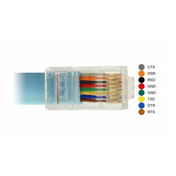 DELOCK Καλώδιο Serial RS-232 DB9 female σε RJ45 male, 1m, μπλε DELOCK Καλώδιο Serial RS-232 DB9 female σε RJ45 male, 1m, μπλε