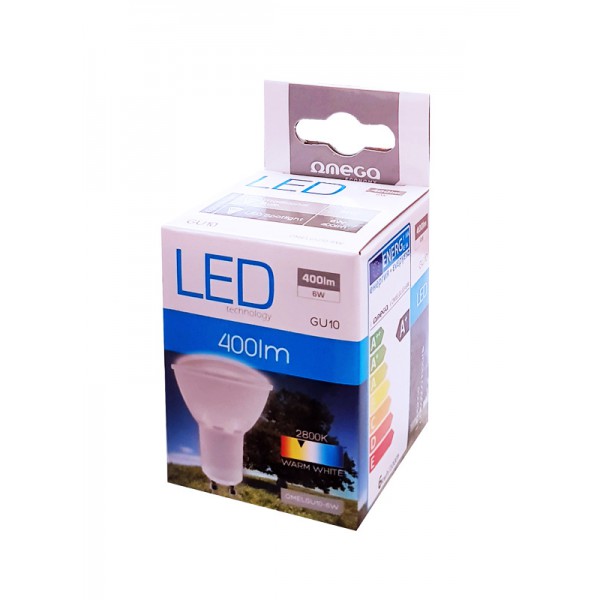 OMEGA LED Λάμπα Spotlight 6W, Warm White 2800K, GU10