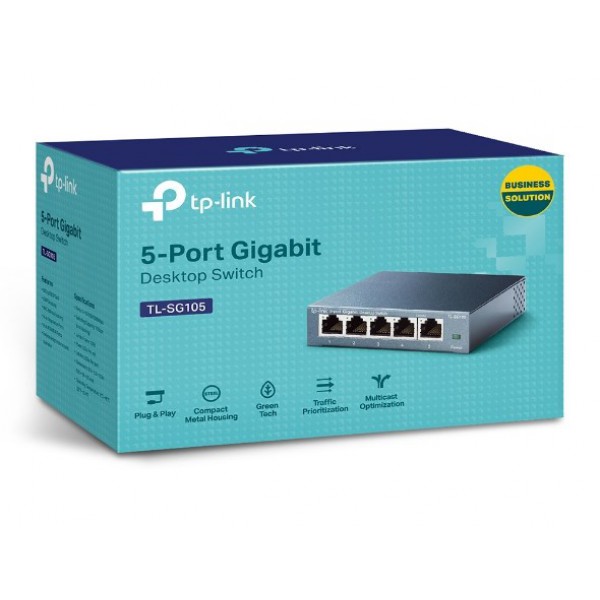 TP-LINK Gigabit Switch TL-SG105, 5 θύρες, Ver. 6.0 TP-LINK Gigabit Switch TL-SG105, 5 θύρες, Ver. 6.0