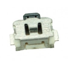 SIDE SMD Button - 2 PIN, Nickel, Silver/Black