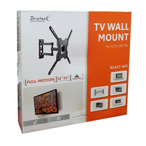 BRATECK επιτοίχια βάση KLA27-443 για τηλεόραση 32-55", full motion, 30kg BRATECK επιτοίχια βάση KLA27-443 για τηλεόραση 32-55", full motion, 30kg