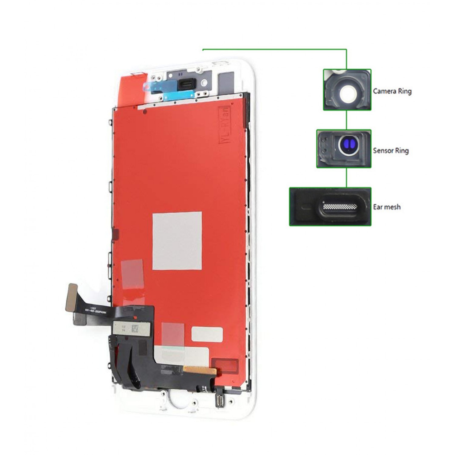 TIANMA High Copy LCD iPhone 8/SE 2020, Camera-Sensor ring, λευκή TIANMA High Copy LCD iPhone 8/SE 2020, Camera-Sensor ring, λευκή