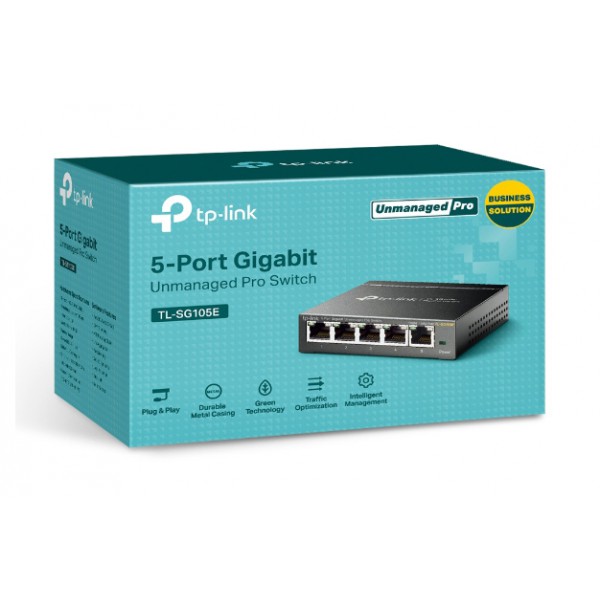 TP-LINK Easy Smart Switch TL-SG105E, 5-Port Gigabit, Ver. 5.0 TP-LINK Easy Smart Switch TL-SG105E, 5-Port Gigabit, Ver. 5.0