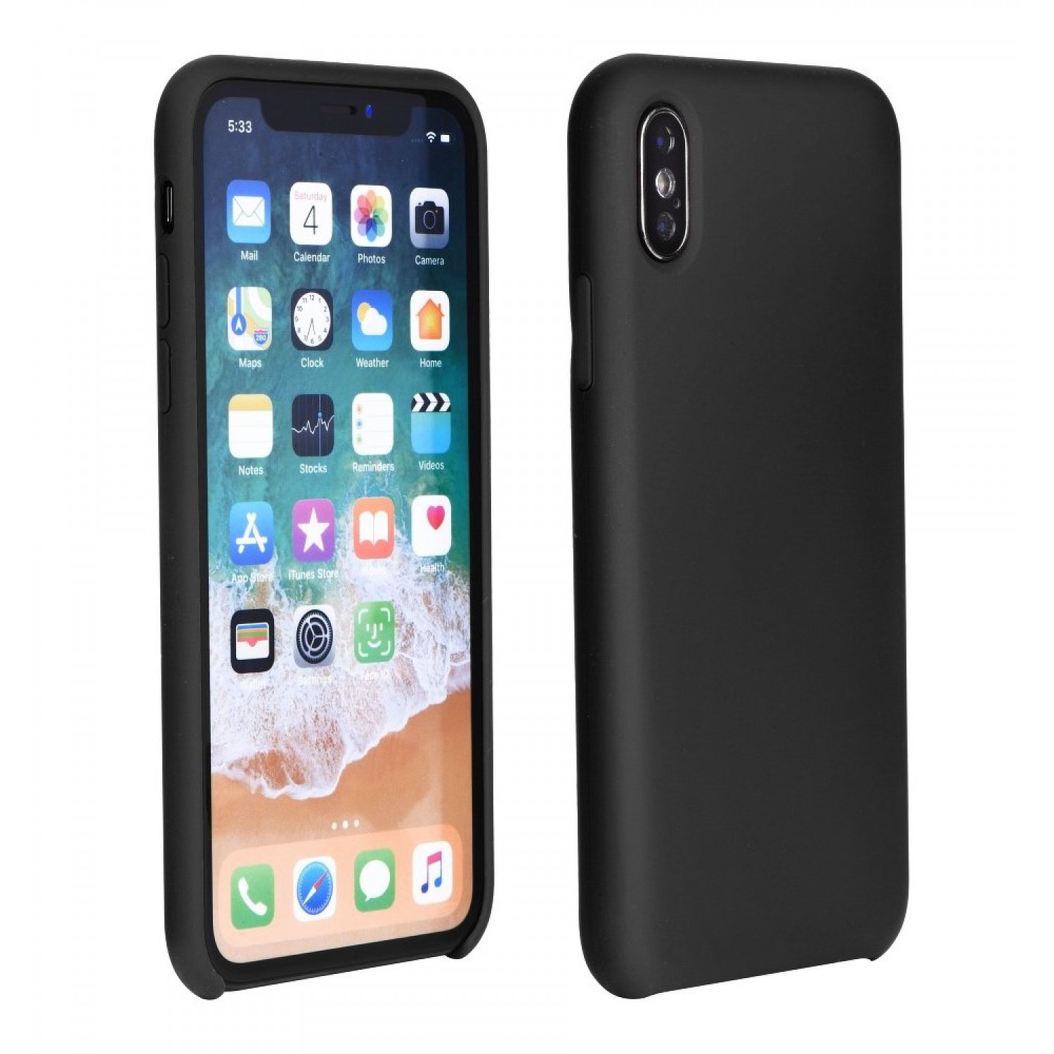 POWERTECH Θήκη Silicon Velvet MOB-1118 για iPhone XR, μαύρη