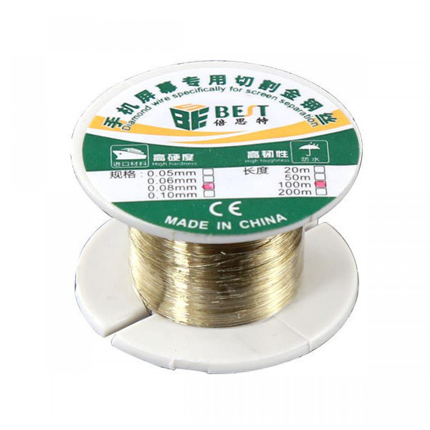 BEST Wire για διαχωρισμό LCD οθονών, 0.08mm, 100m