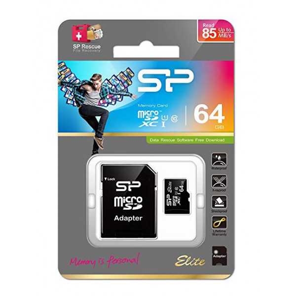 SILICON POWER κάρτα μνήμης MicroSDXC USH-1, 64GB, Class 10 SILICON POWER κάρτα μνήμης MicroSDXC USH-1, 64GB, Class 10