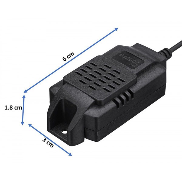 SONOFF Aισθητήρας θερμοκρασίας και υγρασίας SI7021, WiFi, 2.5mm, μαύρο SONOFF Aισθητήρας θερμοκρασίας και υγρασίας SI7021, WiFi, 2.5mm, μαύρο