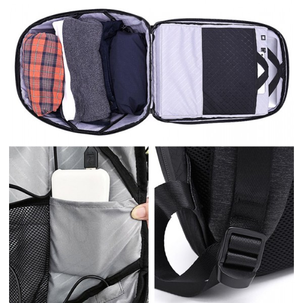 ARCTIC HUNTER τσάντα πλάτης B00193-BL με θήκη laptop 15.6, μπλε