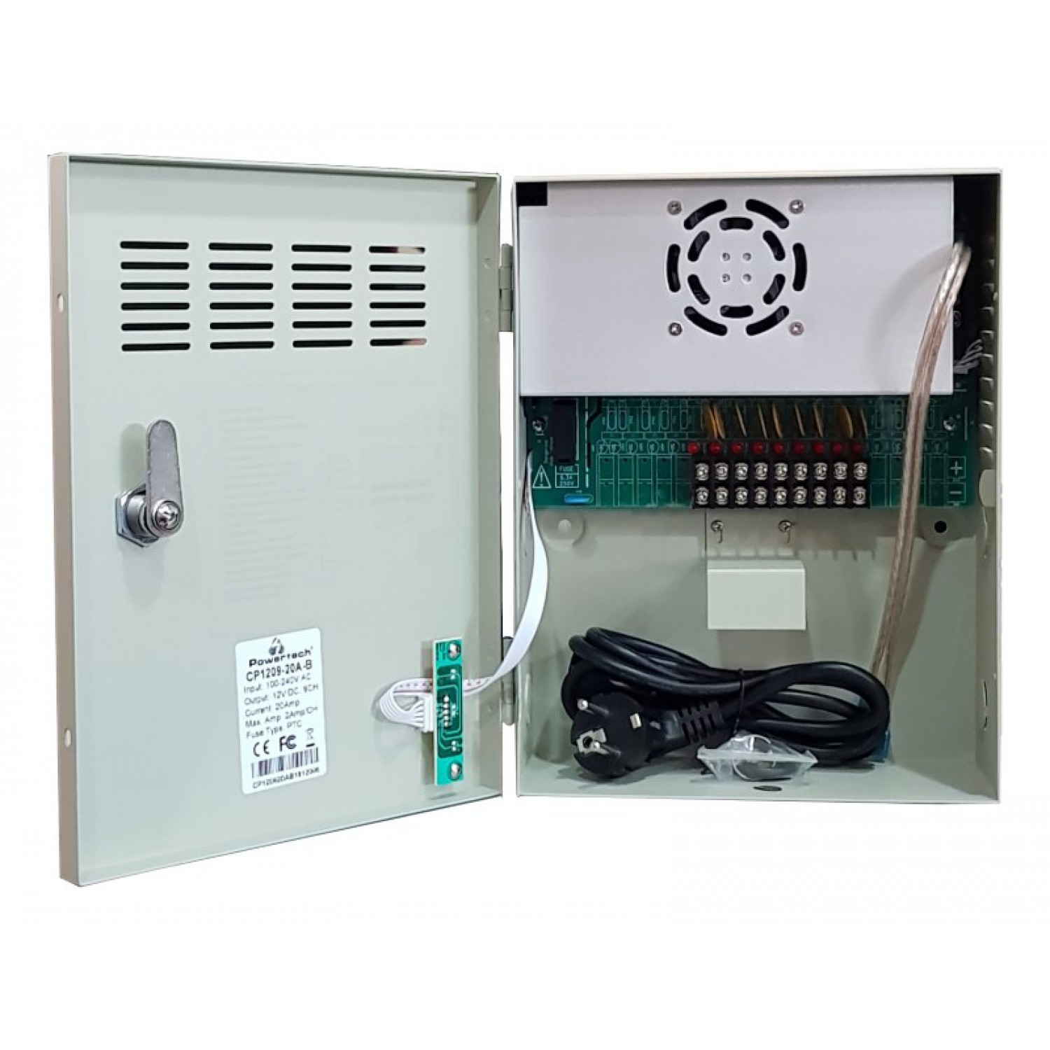 POWERTECH τροφοδοτικό CP1209-20A-B για CCTV-Alarm, DC12V 20A, 9 κανάλια POWERTECH τροφοδοτικό CP1209-20A-B για CCTV-Alarm, DC12V 20A, 9 κανάλια