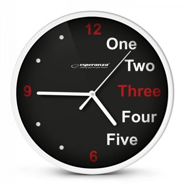 ESPERANZA ρολόι τοίχου Prague EHC014W, 20cm, λευκό ESPERANZA ρολόι τοίχου Prague EHC014W, 20cm, λευκό