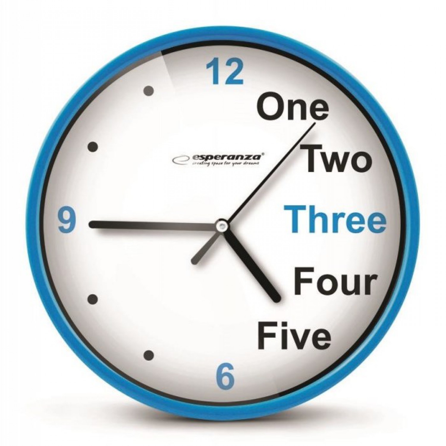 ESPERANZA ρολόι τοίχου Prague EHC014B, 20cm, μπλε ESPERANZA ρολόι τοίχου Prague EHC014B, 20cm, μπλε